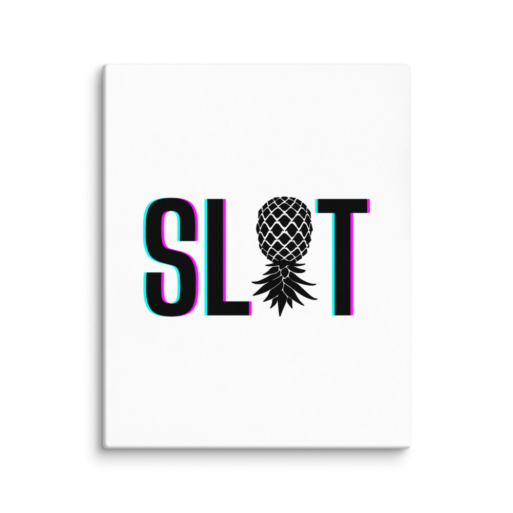 SL*T Glitch Canvas Print – canvas mockup on white