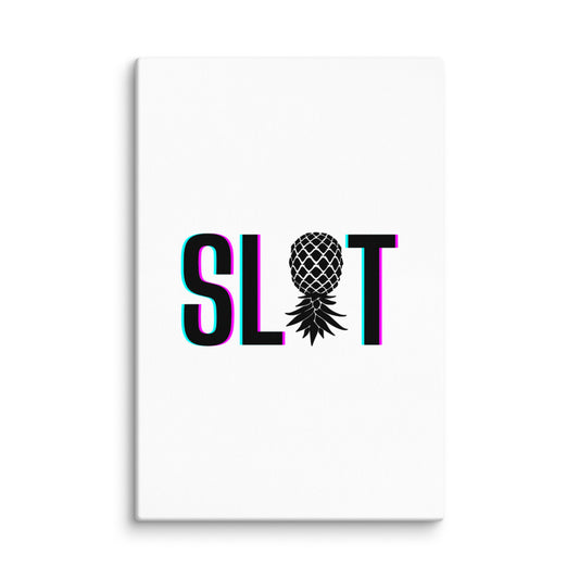 SL*T Glitch Canvas Print – canvas mockup on white