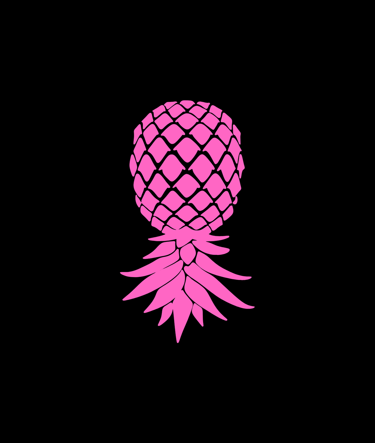 IYKYK Pineapple Canvas Print – Black
