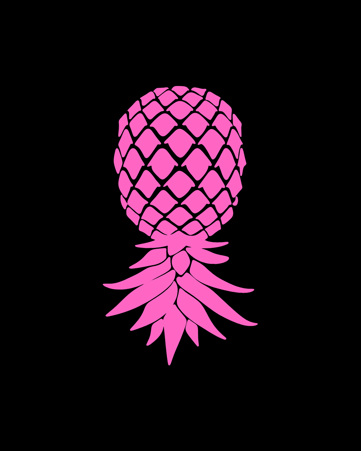 IYKYK Pineapple Poster – Black
