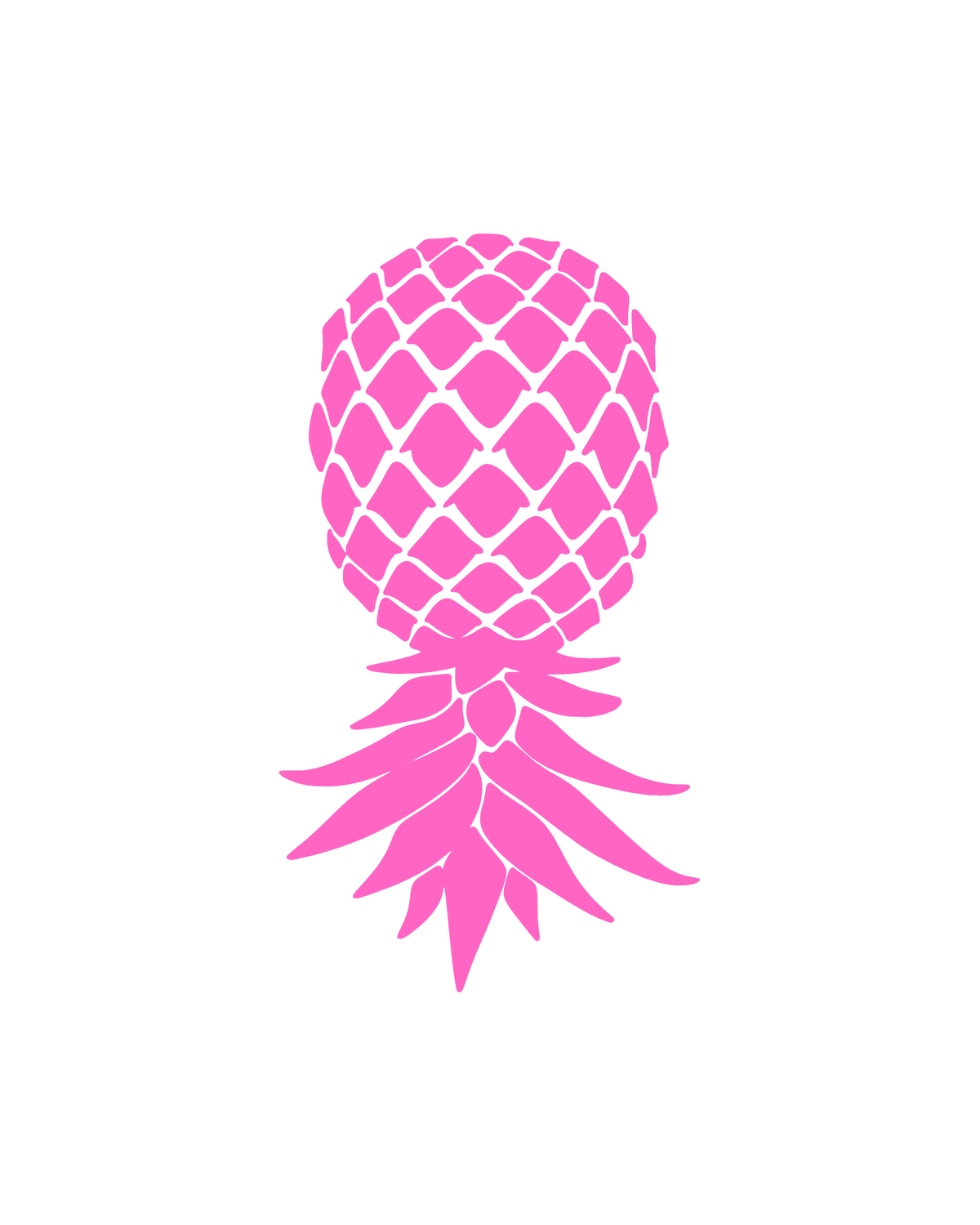 IYKYK Pineapple Poster – White