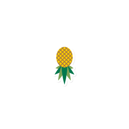 Upside-down pineapple die-cut fridge magnet, 3 inch